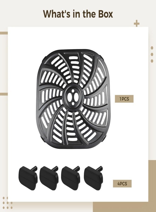 Varku Air Fryer Grill Pan for Gourmia GAF798 7QT GAF716 Air Fryer, Food Grade Nonstick 8.97''*8.97'' Air Fryer Replacement Parts Accessories Rack Tray Grill Plate Crisper Plate，Dishwasher Safe - Image 4